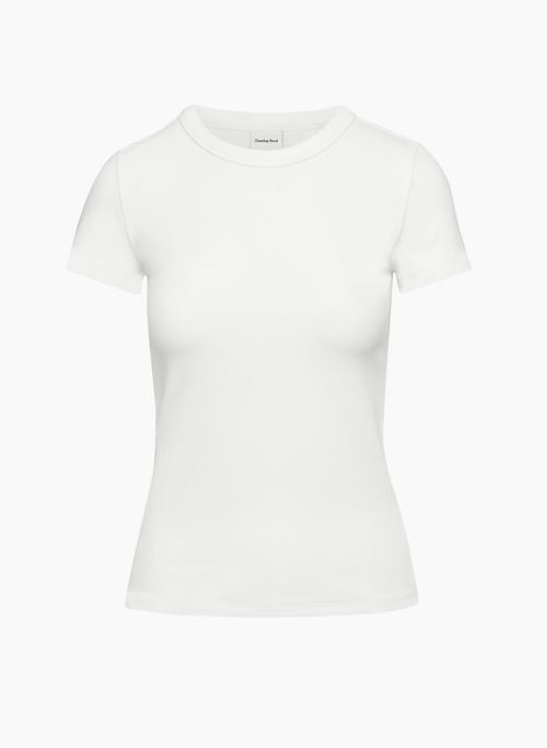 BESTHUG™ LITTLE RIBBED HIP T-SHIRT - Fine-ribbed crewneck t-shirt