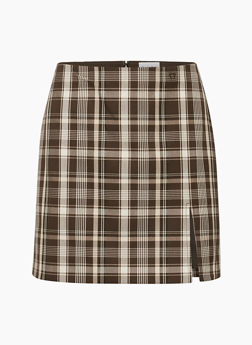 Brown plaid skater outlet skirt