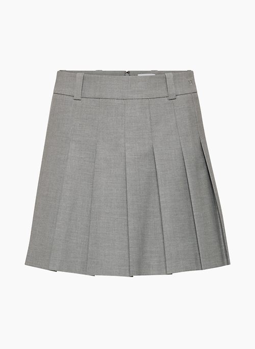 OLIVE MICRO SKIRT - Pleated high-waisted micro skirt