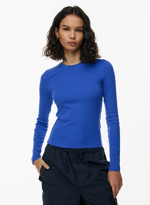 Blue Womens Long Sleeve Tops & T-Shirts