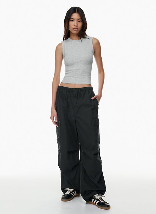 Cotton:On Bella ribbed flared trouser in black