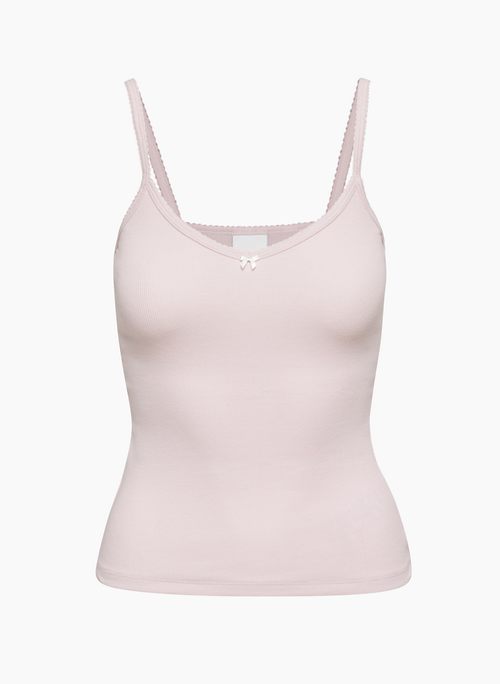 V-neck Camisole in pale pink from the Cotton Seamless collection