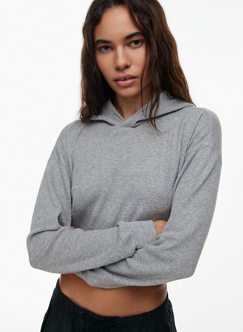 Woman Within Women's Plus Size Thermal Waffle Sweatshirt