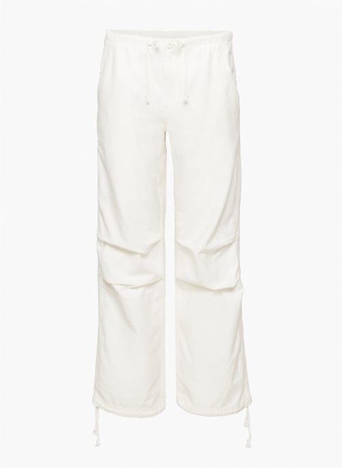 Buy White Baggy Fit Linen Cargo Pants Online