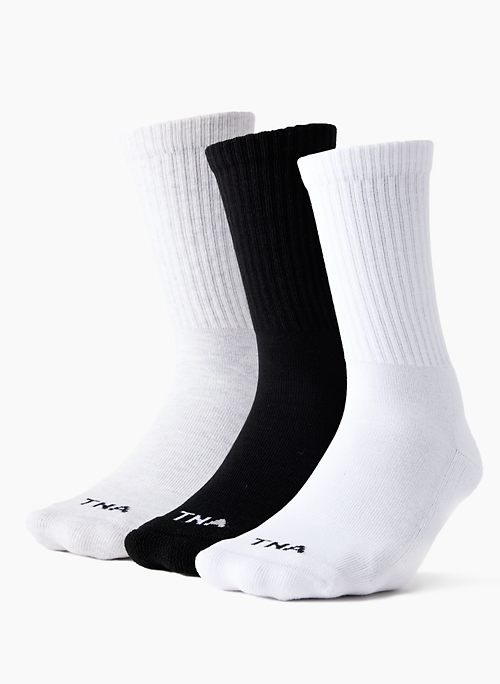 BEST-EVER CREW SOCK 3-PACK - Base Cotton™ everyday cotton crew socks, 3-pack