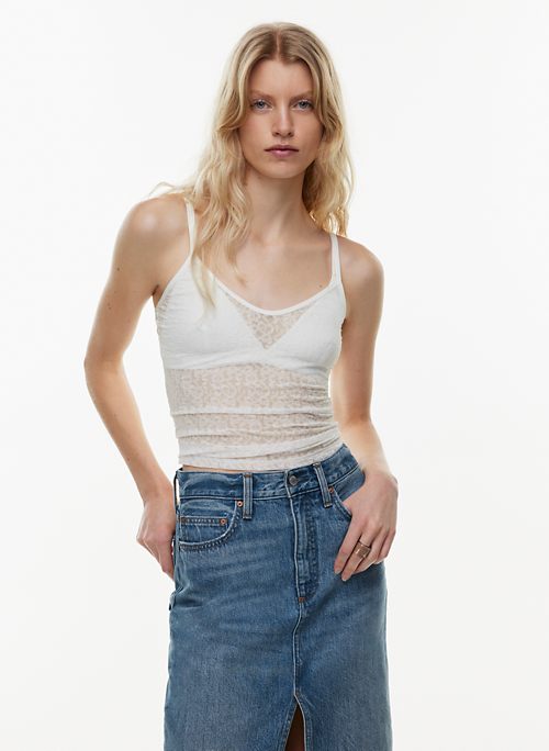 Womens Sheer Lace Crop Tops Sexy See Through Mesh Blouse Mock Neck Fitted  T-Shirts Sleeveless Sexy Tights Tank Tops : : Clothing, Shoes 