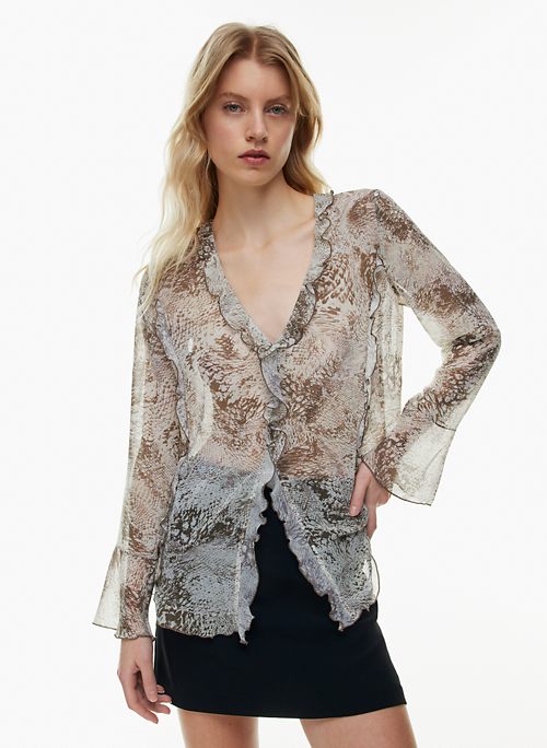 Wilfred 100% Silk Dark Floral Tunic Top - Small – Le Prix Fashion &  Consulting