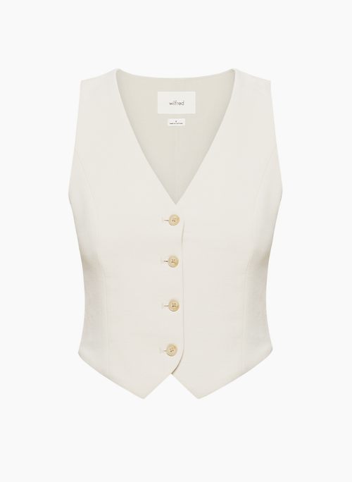 PACINO VEST - Slim-fit crepe button-up suit vest