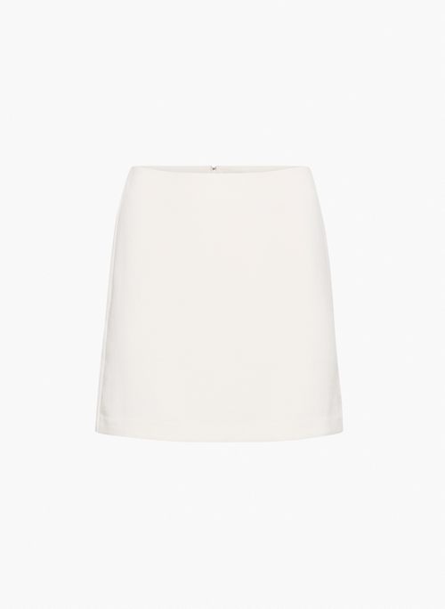 CLASSIC MINI SKIRT - High-waisted A-line crepe mini skirt