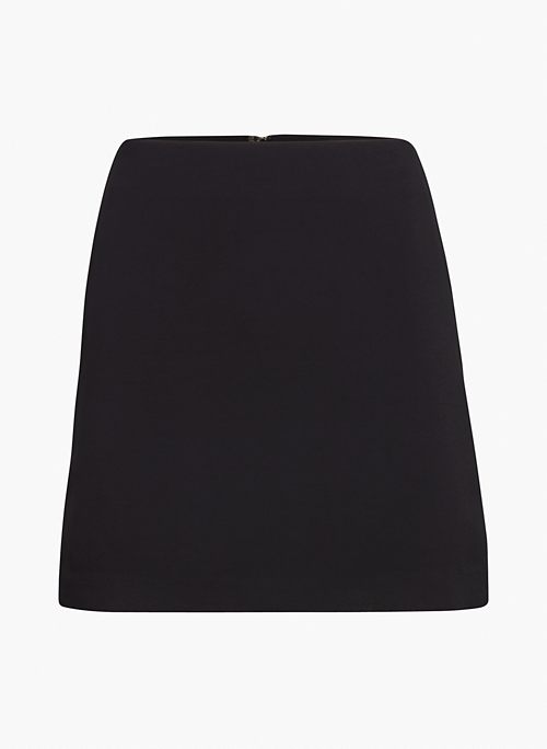 CLASSIC MINI SKIRT - High-waisted A-line crepe mini skirt