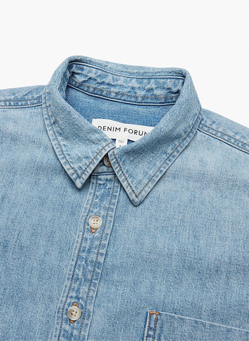 Women's Denim Shirt Dresses Long Sleeve Distressed Jean Blouse Button Down  Casual Tunic Top - Walmart.com