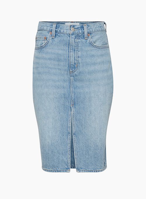 Denim Forum THE '90S PENCIL MIDI DENIM SKIRT