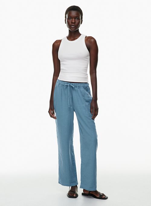Navy blue trousers women - Plus size - Straight leg 2 back pockets - Belore  Slims