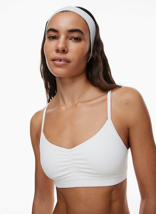Petals and Peacocks Butterfly White Sports Bra