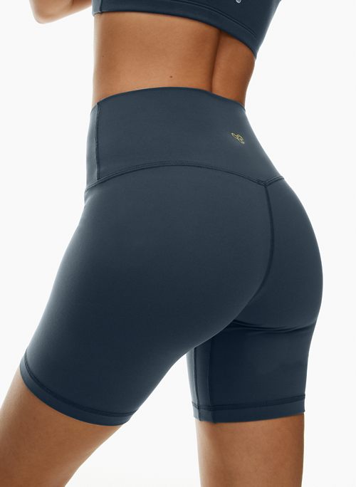  hirigin Women Biker Bike Shorts Stretch Tight Workout Spandex  Leggings Solid Color Knee Length Short Pants (Black, S)