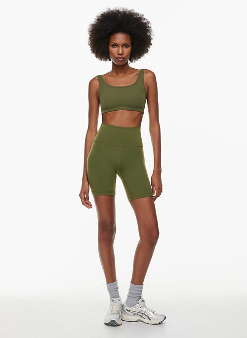 Green High-waisted Shorts for Women
