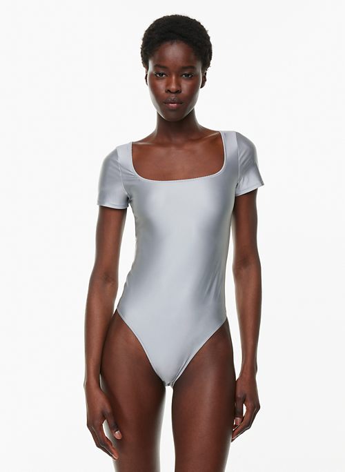 Women's Sustainable Long Sleeve Print Crewneck Bodysuit – Glossy