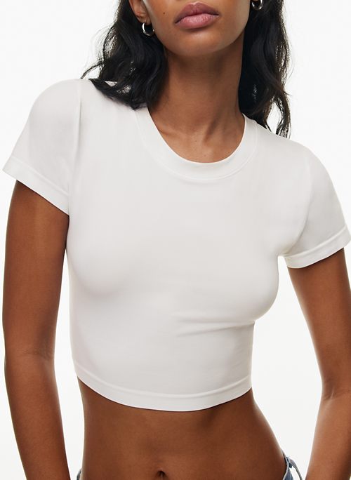 Slim Fit Cotton Crop Top for Women and Girls Size X-Large White :  : Clothing & Accessories