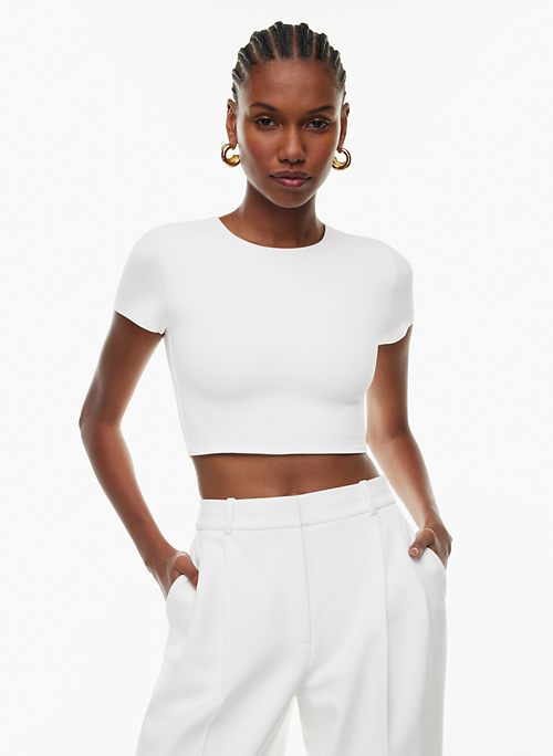 Sexy Crop Tops for Women Going Out Front Cutout Double Layer Crew Neck  Sleeveless Corset Cropped Tank Tops