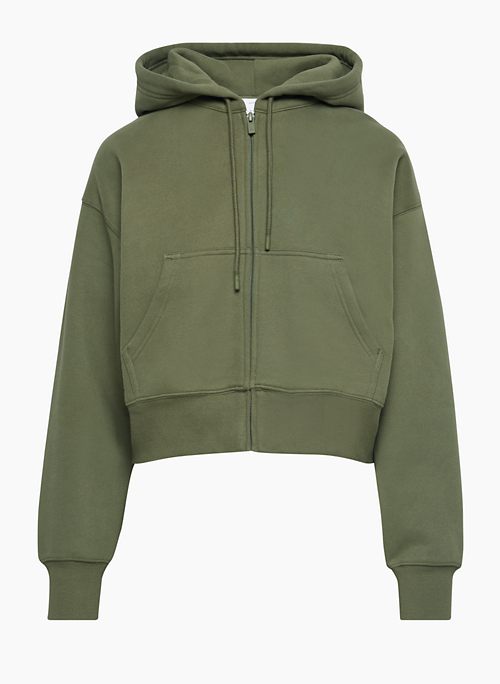 Green zip up jacket sale