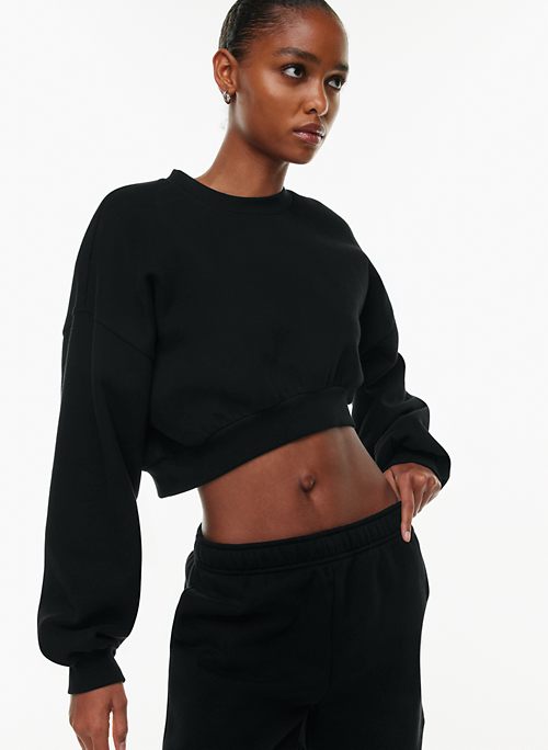 Black Cropped Sweatshirts & Hoodies for Women