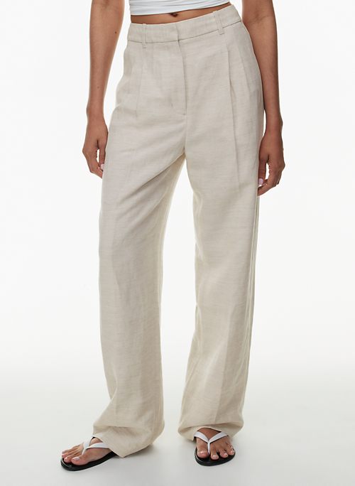 Merona NWT Womens 100% Linen Wide Leg Dress Work Pants Slacks Size 14 in  Twine.