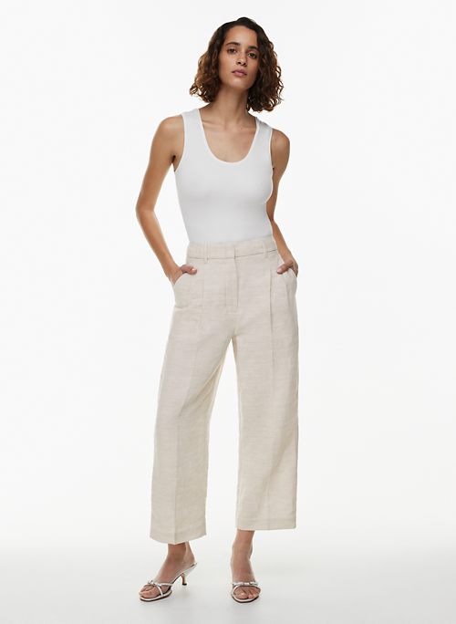 Linen Woman's Pants KAIA, Linen Drawstring Pants in Crop Length With Side  Pockets, Linen High Waist Pants for Woman -  Canada