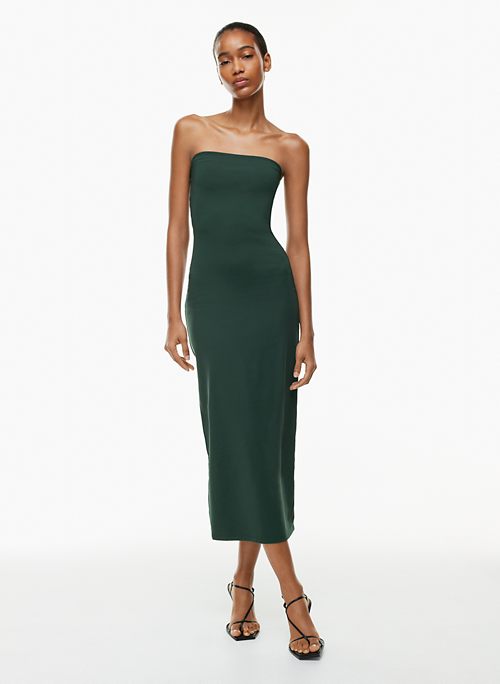 MANGO L115411 Antonia Pleated Dress Green Women's Size 4