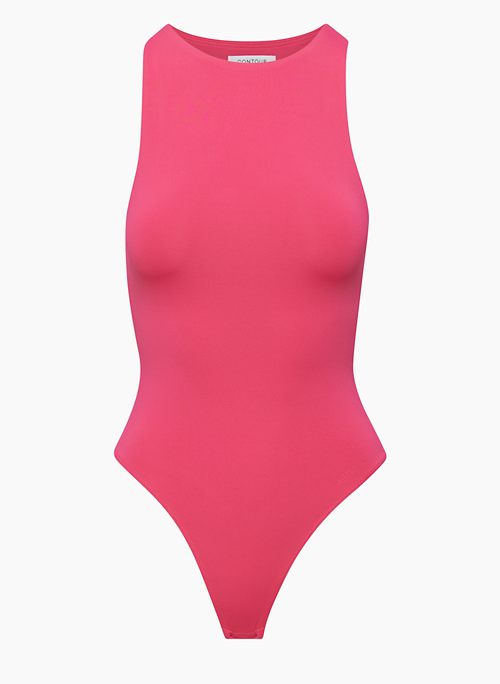 Bet On Yourself Hot Pink Ribbed Cutout Sleeveless Bodysuit