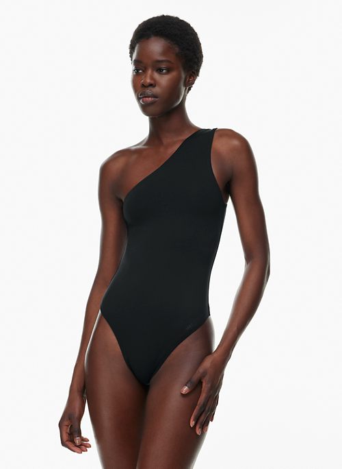 Aritzia Wilfred Free Size XS Ribbed Black Bodysuit Sleeveless