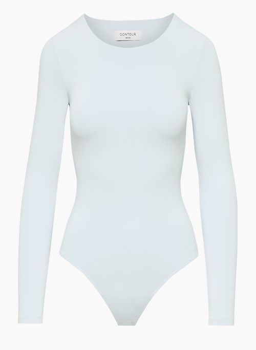 Express Body Contour Compression Long Sleeve Twist Front Cutout Top White  Women's XS
