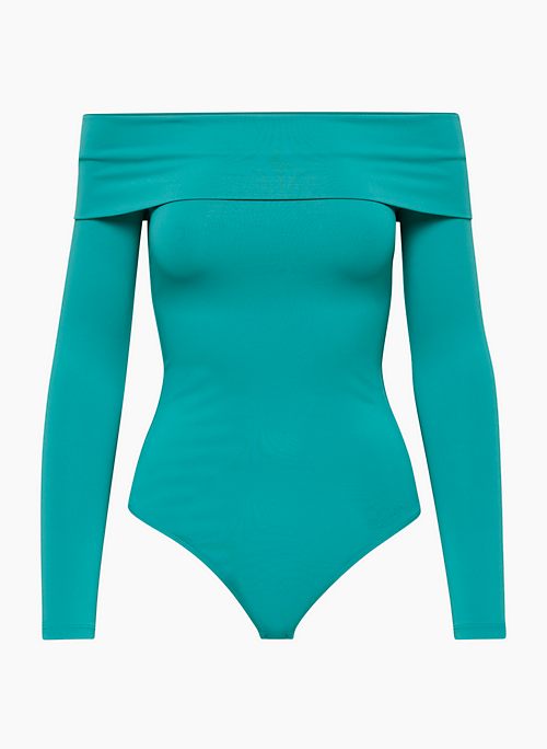 Green Long Sleeve Bodysuits for Women