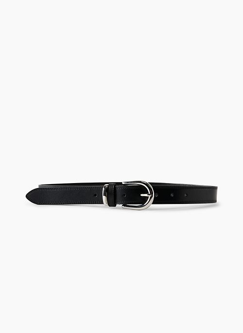 ACCENT SOLID BRASS LEATHER BELT - Solid brass classic leather belt