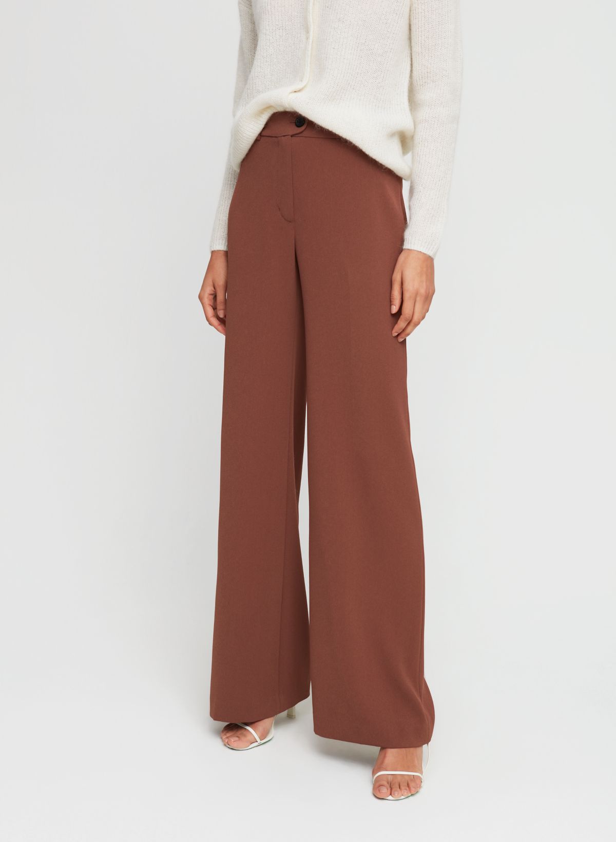 Bellina, Pants & Jumpsuits, New Bellina Brown Straight Leg Ponte Pants  Size Medium Petite Bin U