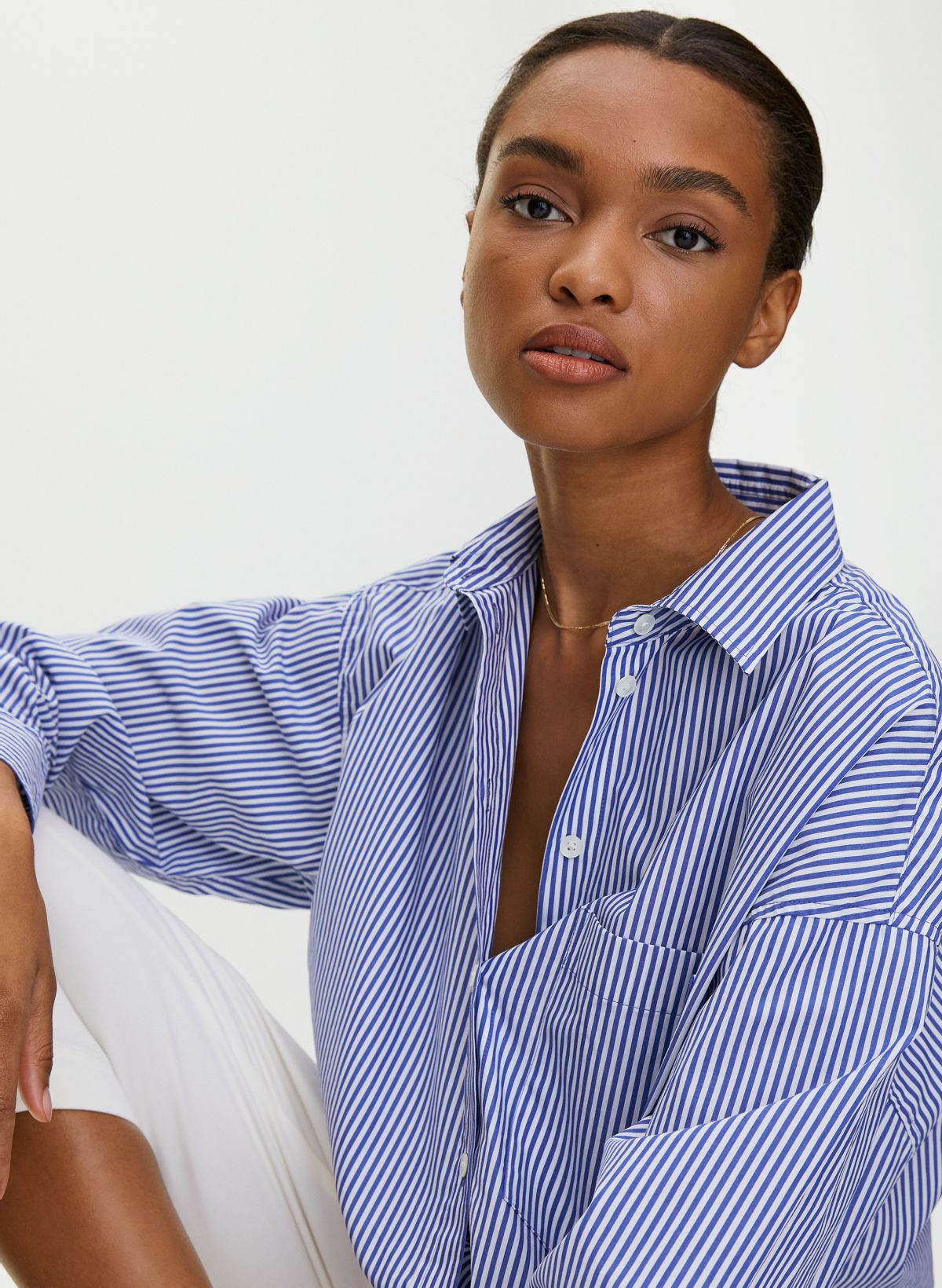 Striped Button-Downs Were a Street Style Staple Over the Weekend