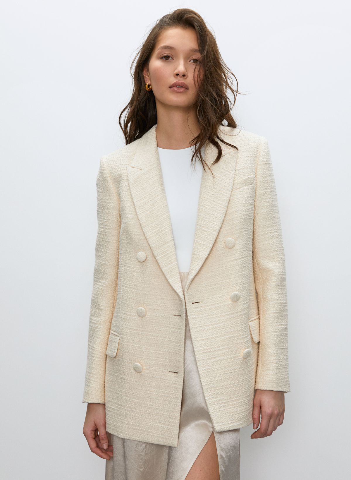 Cream 2025 tweed blazer