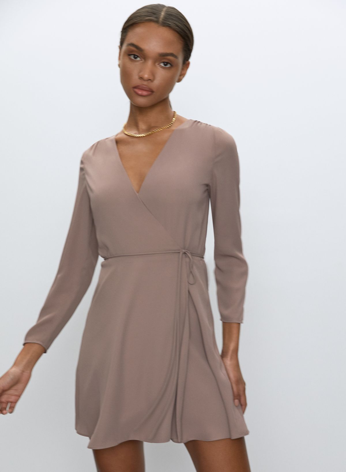 Aritzia, Dresses, Aritzia Babaton Lariat Dress Size 2xs Deep Taupe