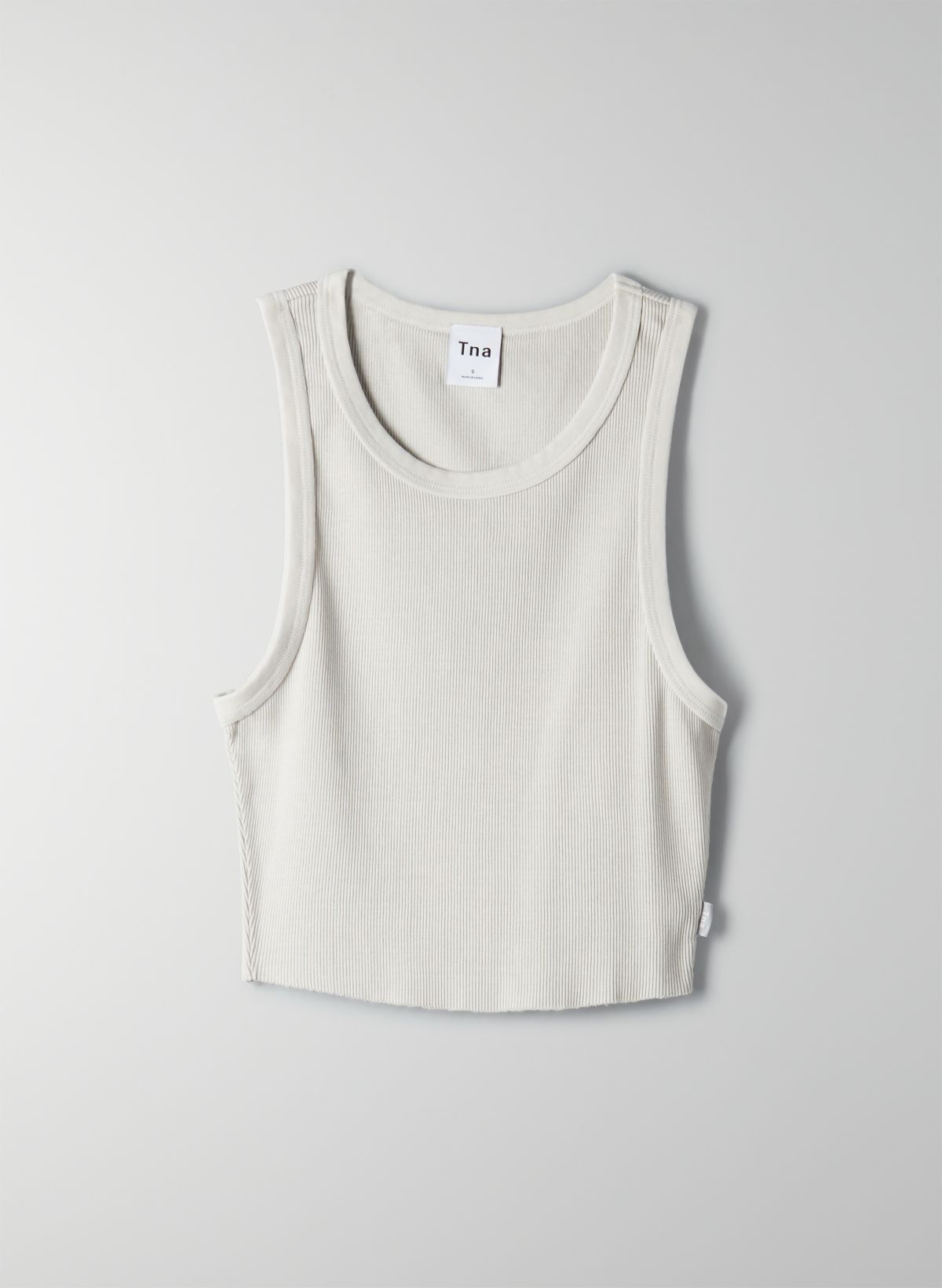 Tna RIBBED CROPPED RACER TANK