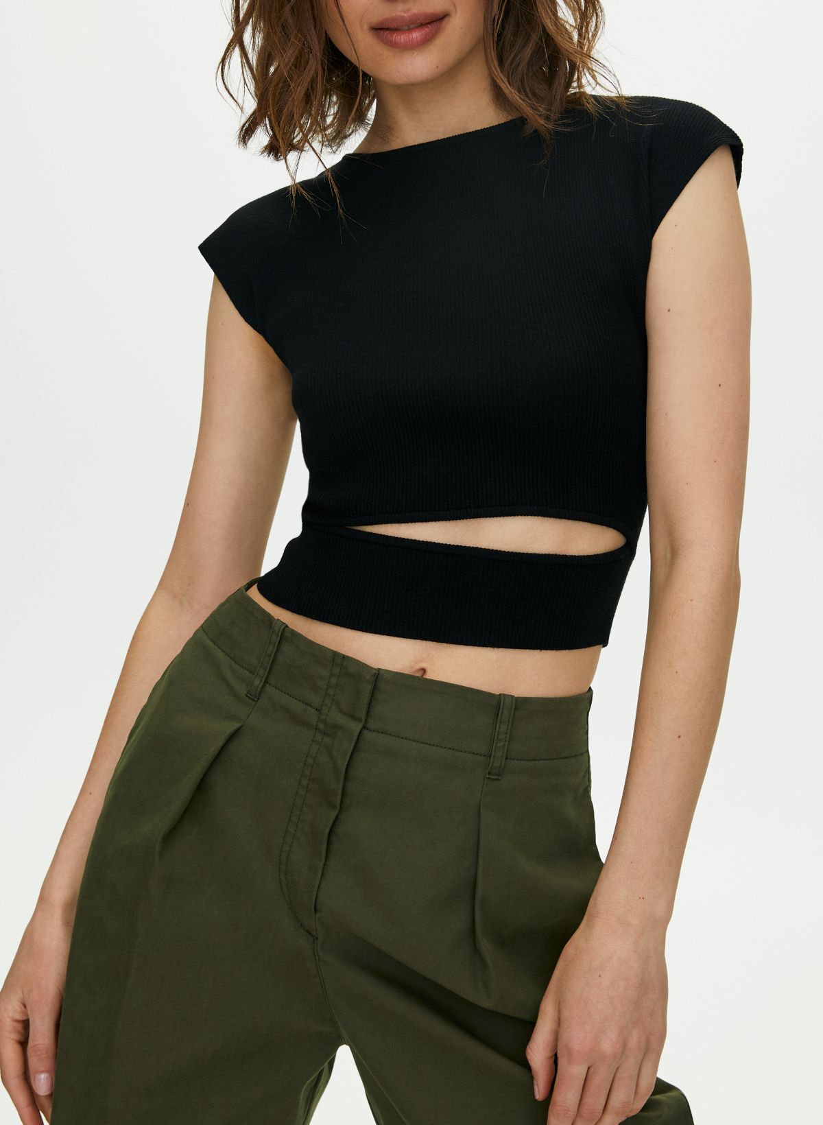 Wilfred Free CUT-OUT KNIT TOP | Aritzia CA