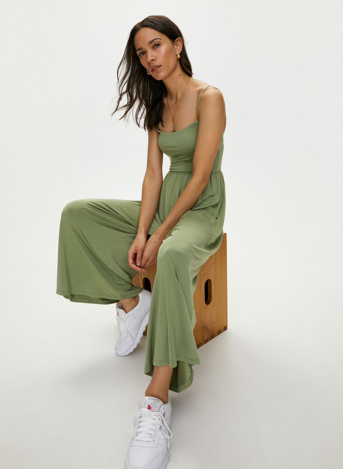 Aritzia store green jumpsuit