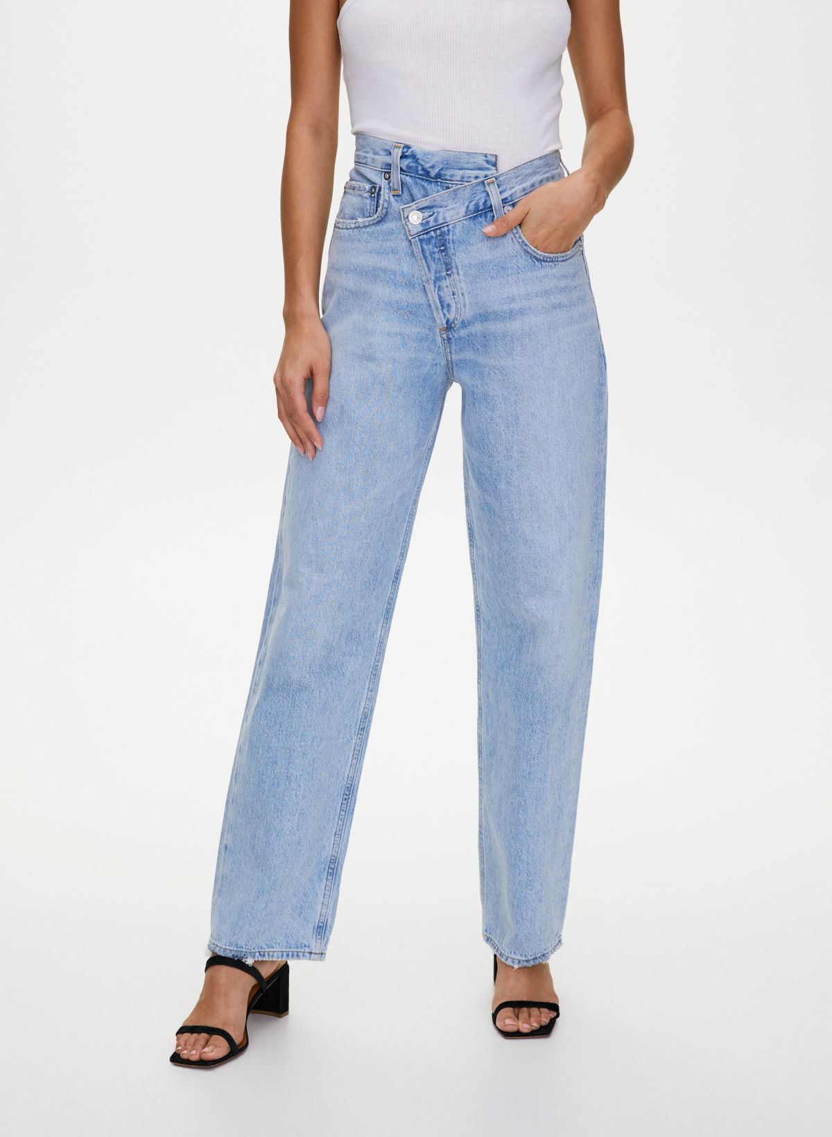 AGOLDE Criss Cross Upsized Jean in Suburbia – manhattan casuals