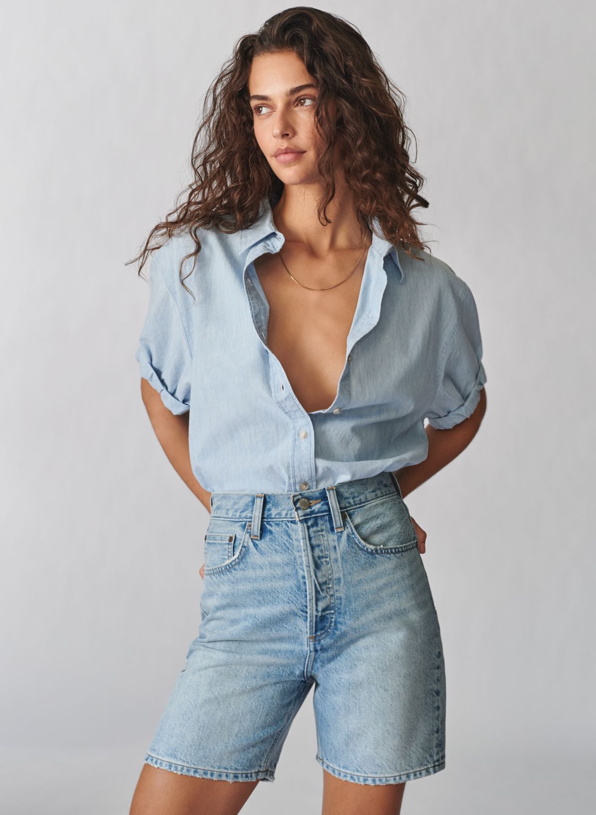 Denim Forum THE JONI LOOSE LONG SHORT