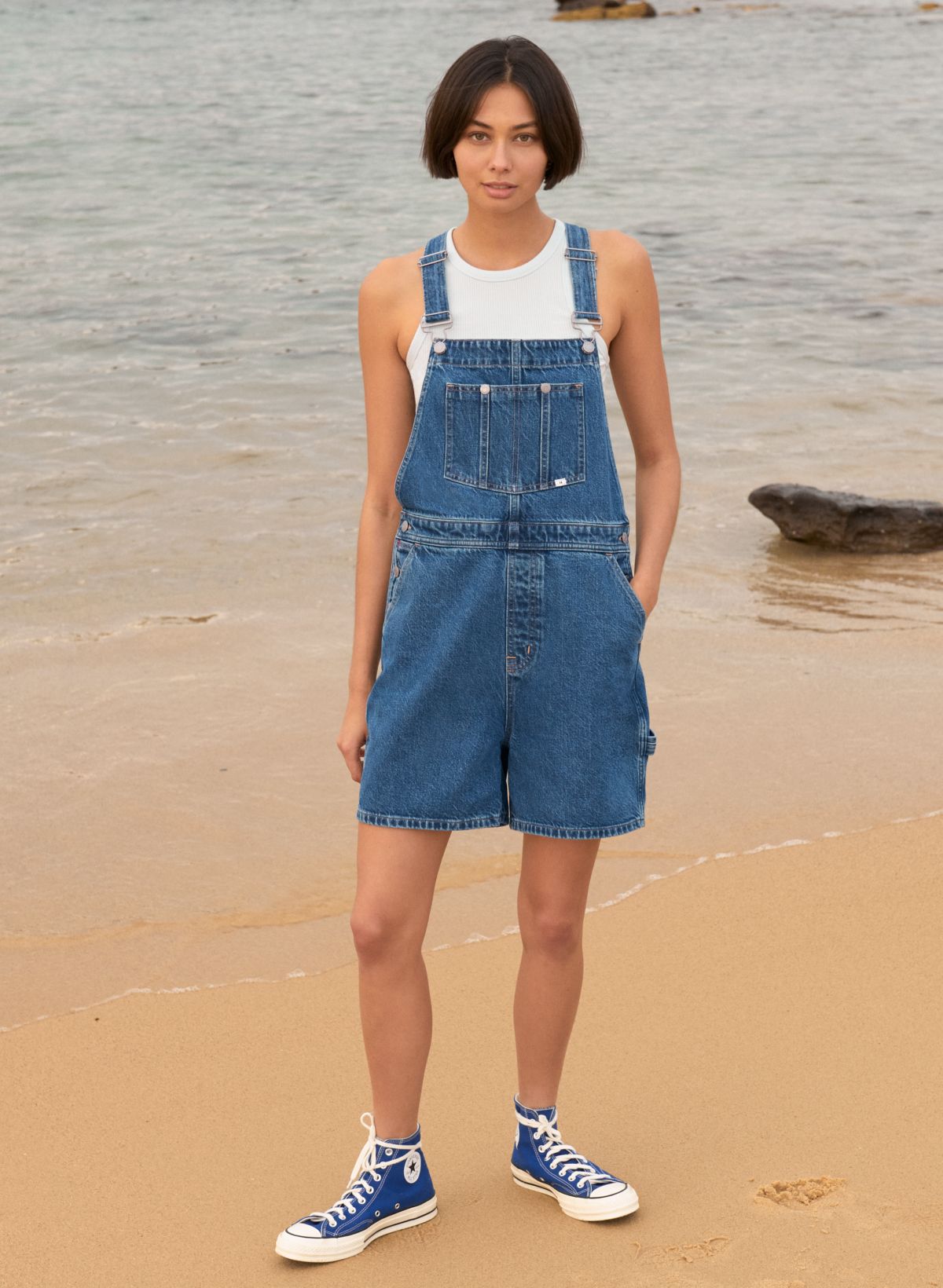 Basic Beach - Denim Dungarees for Women