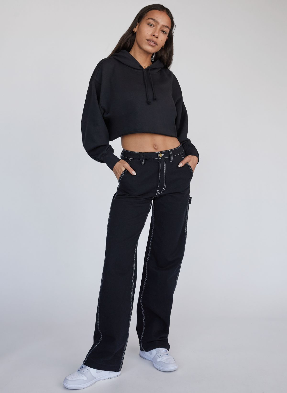 Fleece on sale cropped hoodie