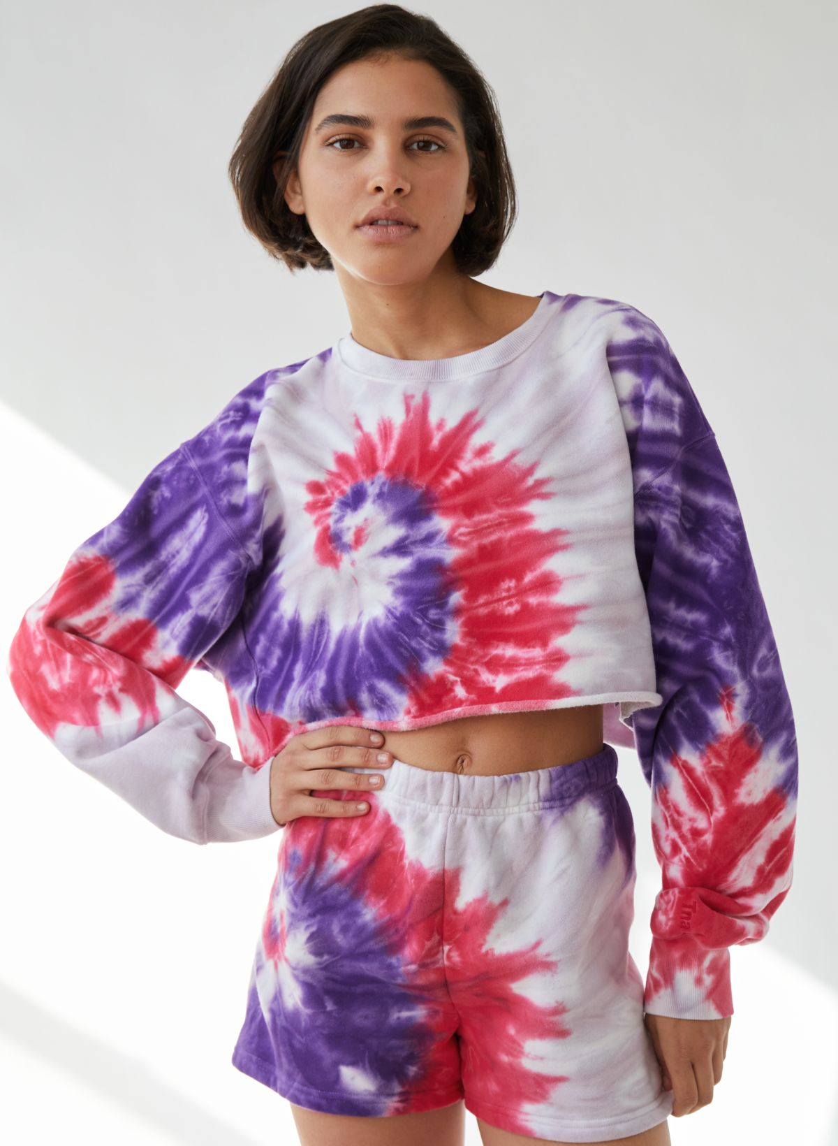 Wild Fable Sweatshirt Adult X-Small Fleece Relaxed Fit Crew Neck Tie Dye