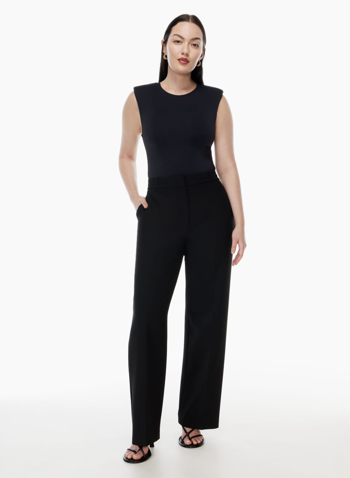 Aritzia - SOLD OUT NWT Black Halter Look Flare Jumpsuit Wilfred Free - SZ  Small