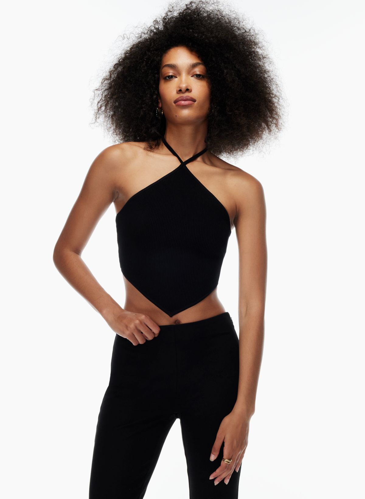 halterneck scarf top