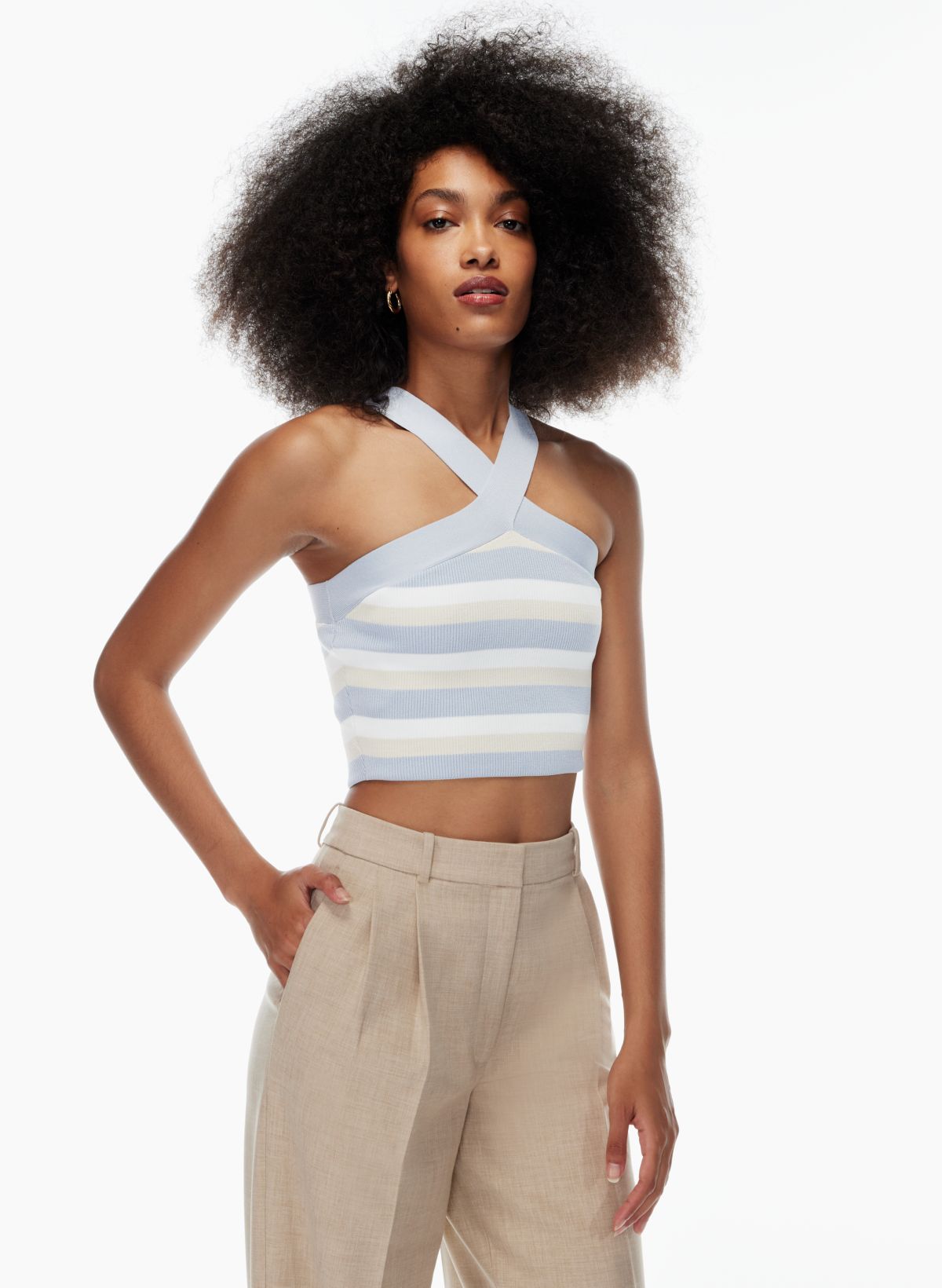 Babaton SCULPT KNIT CROPPED TUBE TOP