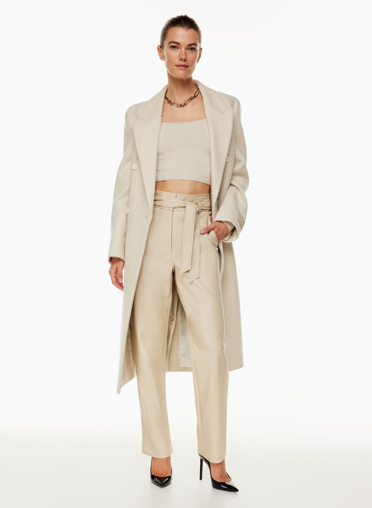 Belted Pants in Pique