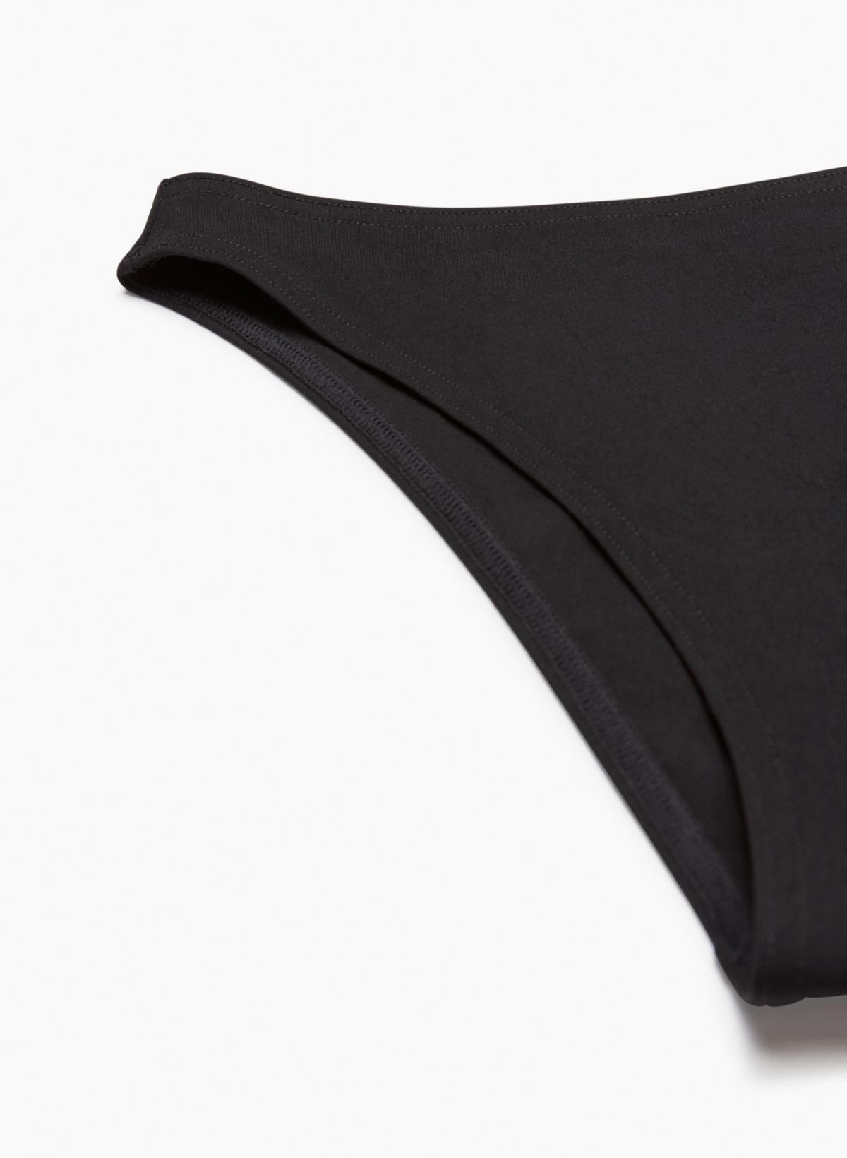 Grey Ribbed Contrast V Front Thong Bikini Bottoms